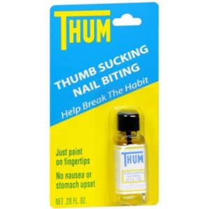 Bottle of Thum for thumb sucking and nail biting prevention