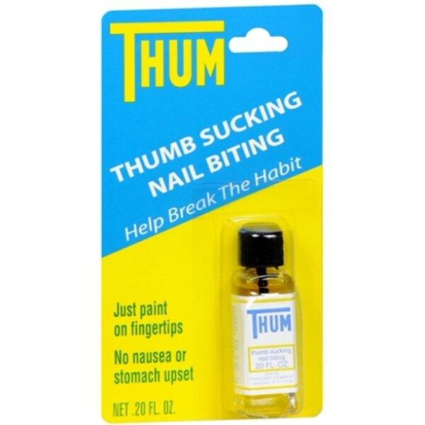 Bottle of Thum for thumb sucking and nail biting prevention